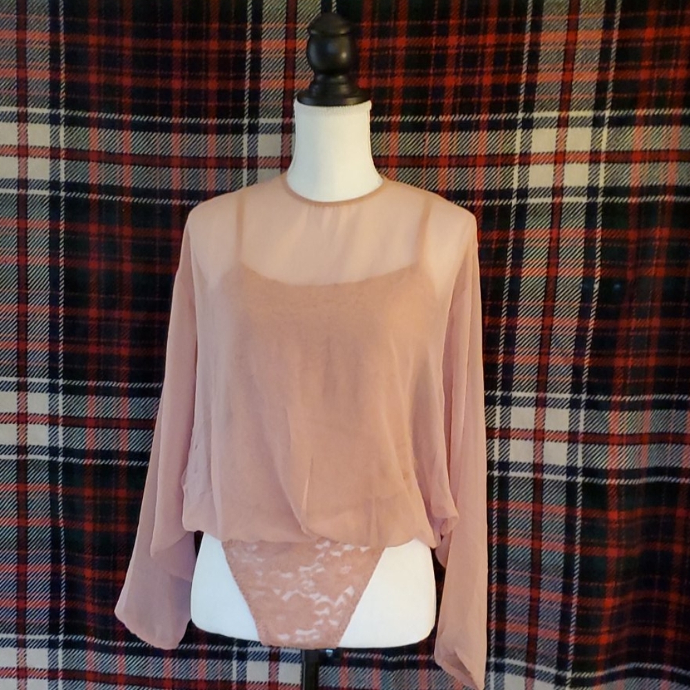 HAH intimates lace and sheer  body suit